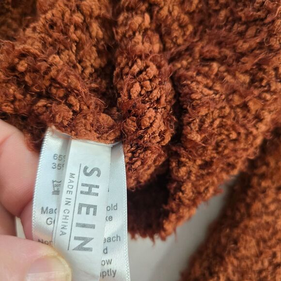 Shein Cardigan Women's One Size (large) Copper Button Closure Long Sleeve V-Neck - Picture 3 of 16